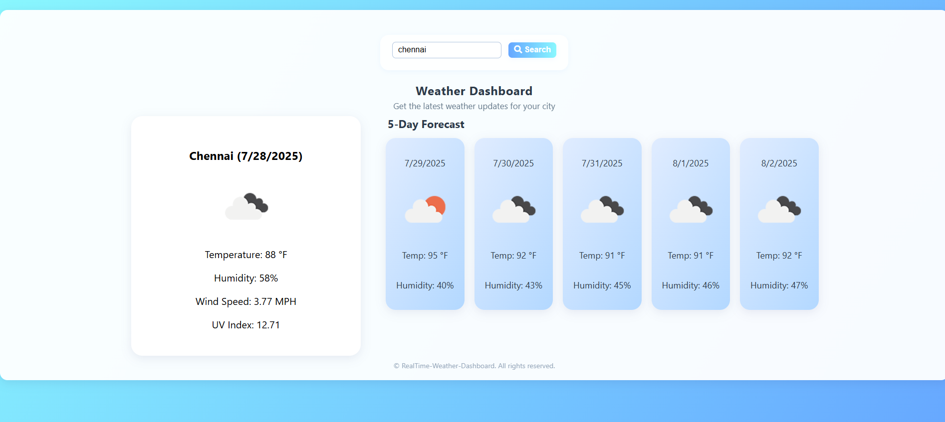 Weather Dashboard